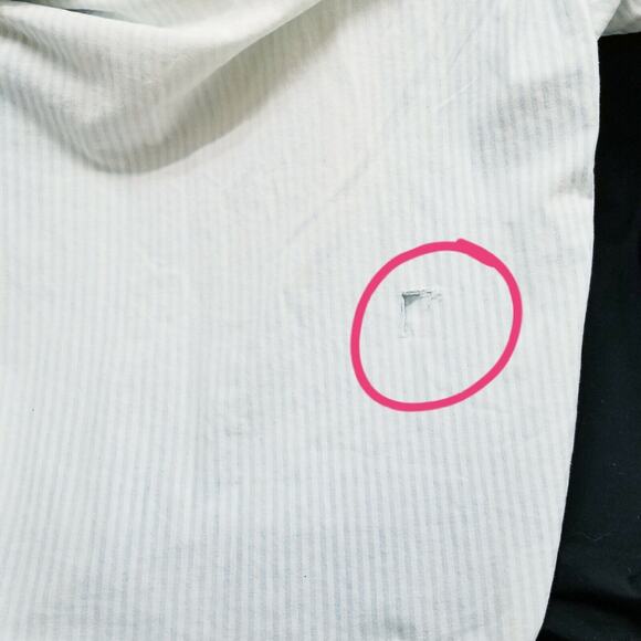 VTG GUESS Georges Marciano button Front Shirt Mens Medium Blue White stripes - Picture 11 of 12